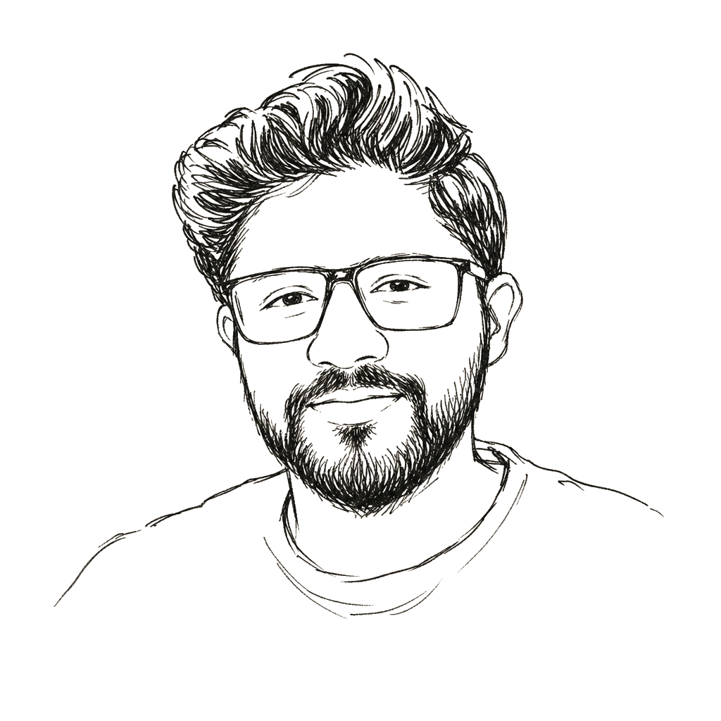 Sketch portrait of Talha